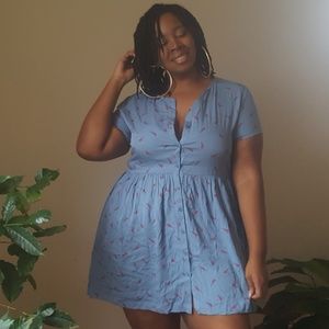 ROCK by Junk Food David Bowie Blue Dress